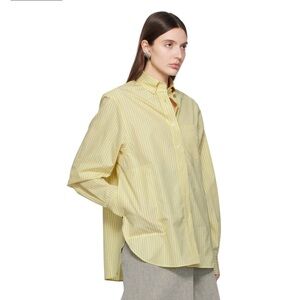 NEW Saks Potts Women's William Striped Shirt 
Muted Yellow Stripe